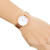 Buy Shop Emporio Armani Kappa Analog Mother of Pearl Dial Rose Gold Steel Strap Watch For Women - AR11006 USA Online