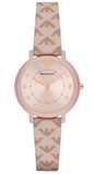 Buy Shop Emporio Armani Kappa Quartz Rose Gold Dial Pink Leather Strap Watch For Women - AR11010 USA Online