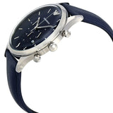 Buy Shop Emporio Armani Lambda Chronograph Blue Dial Blue Leather Strap Watch For Men - AR11018 USA Online
