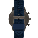 Buy Shop Emporio Armani Luigi Chronograph Black Dial Blue Rubber Strap Watch For Men - AR11023 USA Online