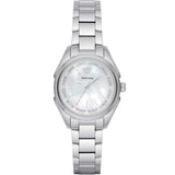 Buy Shop Emporio Armani Valeria Quartz Mother of Pearl Dial Silver Steel Strap Watch For Women - AR11030 USA Online