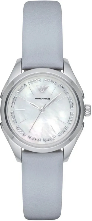 Buy Shop Emporio Armani Valeria Mother of Pearl Dial Blue Leather Strap Watch for Women - AR11032 USA Online