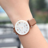 Buy Shop Emporio Armani Gianni T Bar Quartz Mother of Pearl White Dial Brown Leather Strap Watch For Women - AR11040 USA Online