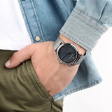 Buy Shop Emporio Armani Luigi Quartz Grey Dial Silver Mesh Bracelet Watch For Men - AR11069 USA Online