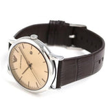 Buy Shop Emporio Armani Luigi Analog Bronze Dial Brown Leather Strap Watch For Men - AR11096 USA Online