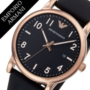 Buy Shop Emporio Armani Luigi Quartz Black Dial Black Rubber Strap Watch For Men - AR11097 USA Online