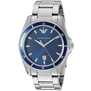 Buy Shop Emporio Armani Sigma Blue Dial Silver Steel Strap Watch for Men - AR11100 USA Online