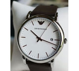 Buy Shop Emporio Armani Herren White Dial Brown Leather Strap Watch For Men - AR11103 USA Online