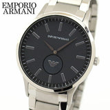 Buy Shop Emporio Armani Renato Quartz Black Dial Silver Steel Strap Watch For Men - AR11118 USA Online