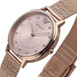 Buy Shop Emporio Armani Kappa Pink Dial Pink Mesh Bracelet Watch For Women - AR11129 USA Online