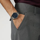 Buy Shop Emporio Armani Renato Blue Dial Silver Steel Strap Watch For Men - AR11137 USA Online