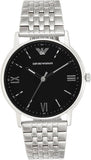 Buy Shop Emporio Armani Kappa Black Dial Silver Steel Strap Watch For Men - AR11152 USA Online