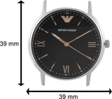 Buy Shop Emporio Armani Kappa Quartz Black Dial Brown Leather Strap Watch For Men - AR11153 USA Online