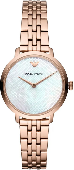 Buy Shop Emporio Armani Modern Mother of Pearl White Dial Rose Gold Steel Strap Watch for Women - AR11158 USA Online