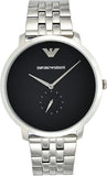 Buy Shop Emporio Armani Classic Quartz Black Dial Silver Steel Strap Watch For Men - AR11161 USA Online