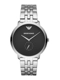 Buy Shop Emporio Armani Classic Quartz Black Dial Silver Steel Strap Watch For Men - AR11161 USA Online
