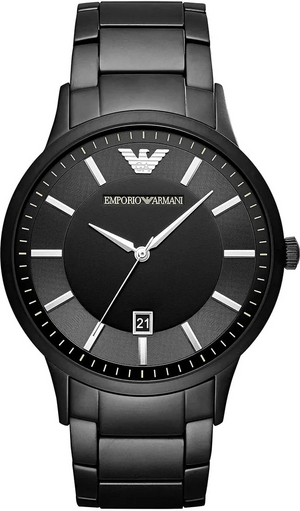 Buy Shop Emporio Armani Renato Black Dial Black Steel Strap Watch for Men - AR11184 USA Online