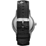 Buy Shop Emporio Armani Renato Analog Black Dial Black Leather Strap Watch For Men - AR11186 USA Online