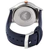 Buy Shop Emporio Armani Renato Analog Blue Dial Blue Leather Strap Watch For Men - AR11188 USA Online