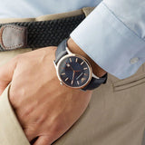Buy Shop Emporio Armani Renato Analog Blue Dial Blue Leather Strap Watch For Men - AR11188 USA Online