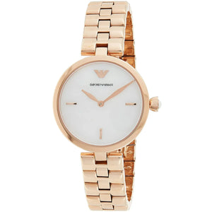 Buy Shop Emporio Armani Arianna Analog Mother of Pearl Dial Rose Gold Steel Strap Watch For Women - AR11196 USA Online