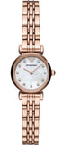 Buy Shop Emporio Armani Gianni T-Bar Mother of Pearl Dial Rose Gold Steel Strap Watch For Women - AR11203 USA Online