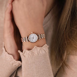 Buy Shop Emporio Armani Gianni T-Bar Mother of Pearl Dial Rose Gold Steel Strap Watch For Women - AR11203 USA Online