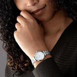 Buy Shop Emporio Armani Donna Mother of Pearl Dial Silver Steel Strap Watch For Women - AR11204 USA Online