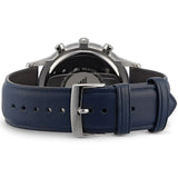 Buy Shop Emporio Armani Renato Chronograph Blue Dial Black Leather Strap Watch For Men - AR11216 USA Online