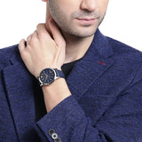 Buy Shop Emporio Armani Renato Chronograph Blue Dial Black Leather Strap Watch For Men - AR11216 USA Online