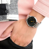 Buy Shop Emporio Armani Kappa Quartz Black Dial Two Tone Mesh Bracelet Watch For Men - AR11228 USA Online
