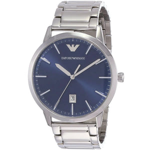Buy Shop Emporio Armani Ruggero Blue Dial Silver Steel Strap Watch for Men - AR11311 USA Online