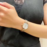 Buy Shop Emporio Armani Gianni T-Bar Mother of Pearl Dial Rose Gold Steel Strap Watch For Women - AR11316 USA Online