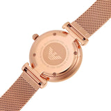 Buy Shop Emporio Armani Gianni T Bar Mother of Pearl Dial Rose Gold Mesh Bracelet Watch For Women - AR11320 USA Online