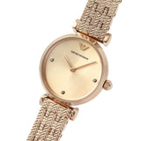 Buy Shop Emporio Armani Gianni T Bar Quartz Rose Gold Dial Rose Gold Steel Strap Watch For Women - AR11342 USA Online