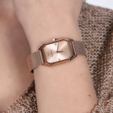 Buy Shop Emporio Armani Joy Quartz Rose Gold Dial Rose Gold Mesh Bracelet Watch For Women - AR11347 USA Online