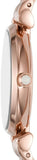 Buy Shop Emporio Armani Gianni T Bar Quartz Mother of Pearl Dial Rose Gold Steel Strap Watch For Women - AR11385 USA Online
