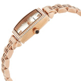 Buy Shop Emporio Armani Gianni T Bar Quartz Crystals White Dial Rose Gold Steel Strap Watch For Women - AR11406 USA Online
