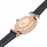 Buy Shop Emporio Armani Gianni T-Bar Quartz Blue Dial Blue Leather Strap Watch for Women - AR11424 USA Online