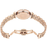 Buy Shop Emporio Armani Gianni T-Bar Crystals Silver Dial Rose Gold Steel Strap Watch For Women - AR11446 USA Online