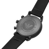 Buy Shop Emporio Armani Luigi Analog Black Dial Black Leather Strap Watch For Men - AR11450 USA Online