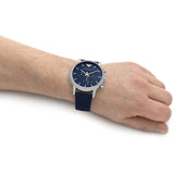 Buy Shop Emporio Armani Luigi Chronograph Blue Dial Blue Leather Strap Watch For Men - AR11451 USA Online