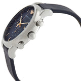 Buy Shop Emporio Armani Luigi Chronograph Blue Dial Blue Leather Strap Watch For Men - AR11451 USA Online
