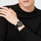 Buy Shop Emporio Armani Renato Chronograph Black Dial Black Nylon Strap Watch For Men - AR11457 USA Online