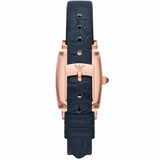 Buy Shop Emporio Armani Gianni T Bar Crystals Silver Dial Blue Leather Strap Watch For Women - AR11469 USA Online