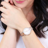 Buy Shop Emporio Armani Cleo Mother of Pearl Dial Two Tone Steel Strap Watch For Women - AR11499 USA Online