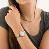 Buy Shop Emporio Armani Cleo Mother of Pearl Dial Two Tone Steel Strap Watch For Women - AR11499 USA Online