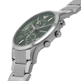 Emporio Armani Renato Chronograph Green Dial Silver Steel Strap Watch For Men - AR11507