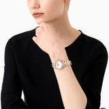 Buy Shop Emporio Armani Aira Three Hand Mother of Pearl Dial Rose Gold Steel Strap Watch For Women - AR11523 USA Online