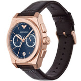 Buy Shop Emporio Armani Federico Chronograph Blue Dial Brown Leather Strap Watch For Men - AR11563 USA Online